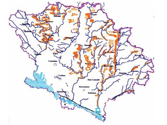 Рис.2 Карта оползней Полтавской области